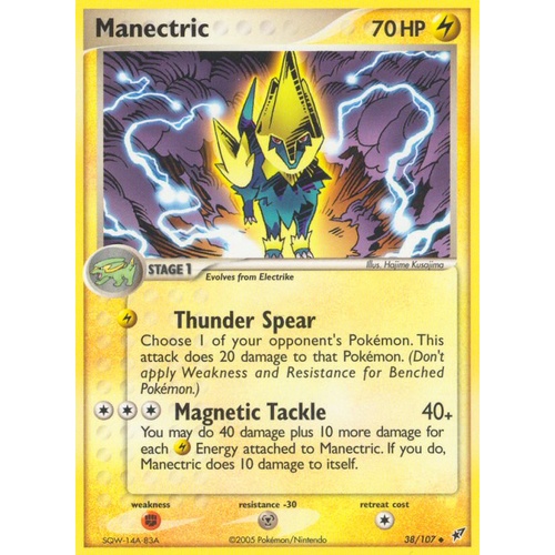 Manectric 38/107 EX Deoxys Uncommon Pokemon Card NEAR MINT TCG