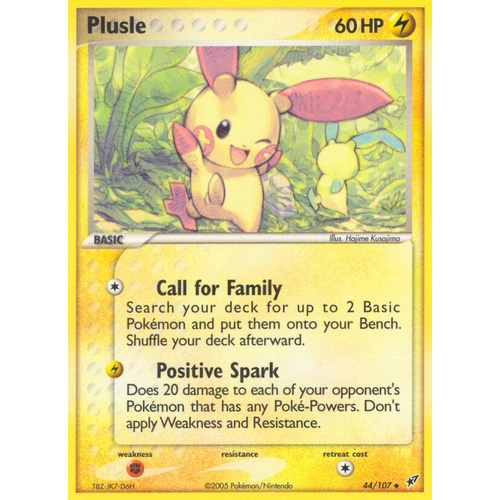 Plusle 44/107 EX Deoxys Uncommon Pokemon Card NEAR MINT TCG