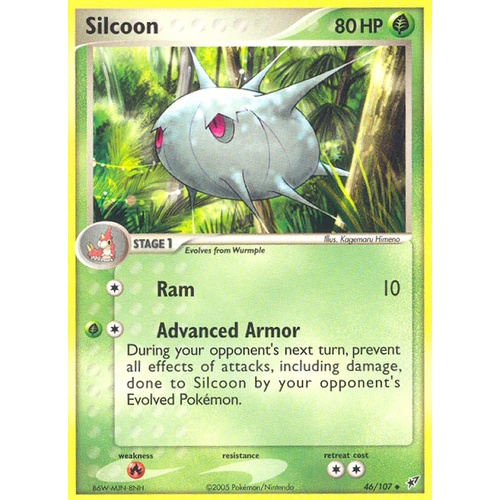 Silcoon 46/107 EX Deoxys Uncommon Pokemon Card NEAR MINT TCG