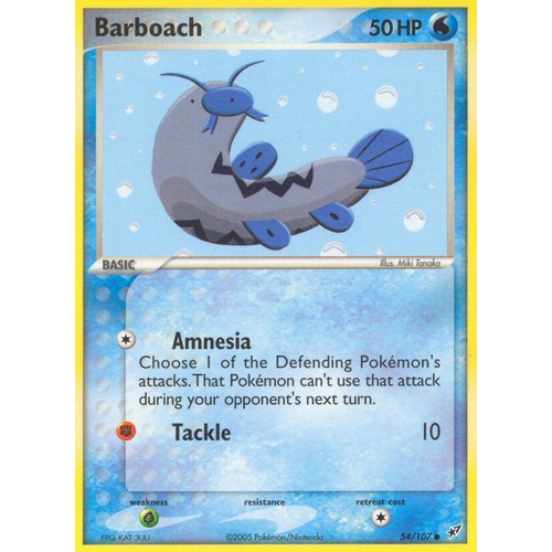 Barboach 54/107 EX Deoxys Common Pokemon Card NEAR MINT TCG
