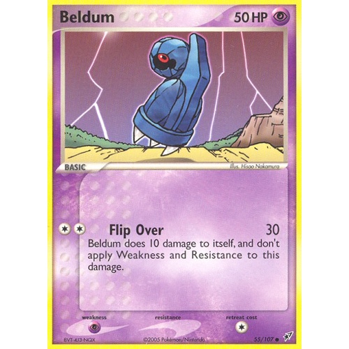 Beldum 55/107 EX Deoxys Common Pokemon Card NEAR MINT TCG