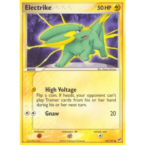 Electrike 59/107 EX Deoxys Common Pokemon Card NEAR MINT TCG