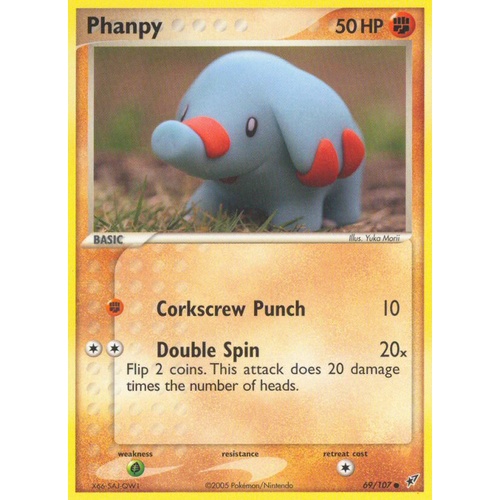 Phanpy 69/107 EX Deoxys Common Pokemon Card NEAR MINT TCG
