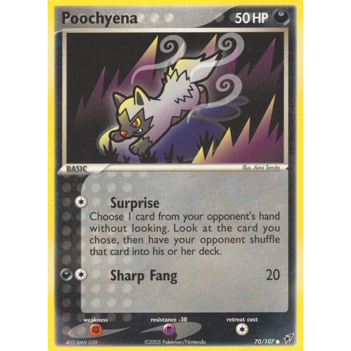 Poochyena 70/107 EX Deoxys Common Pokemon Card NEAR MINT TCG