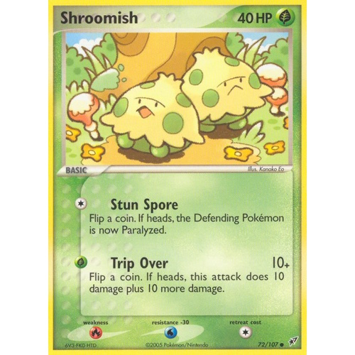 Shroomish 72/107 EX Deoxys Common Pokemon Card NEAR MINT TCG