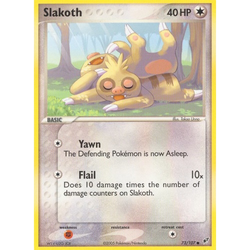 Slakoth 73/107 EX Deoxys Common Pokemon Card NEAR MINT TCG