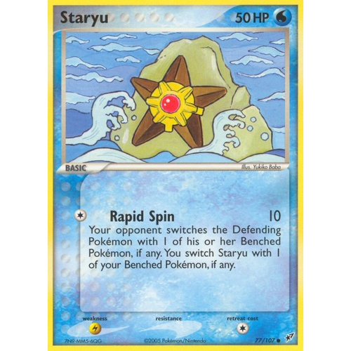 Staryu 77/107 EX Deoxys Common Pokemon Card NEAR MINT TCG