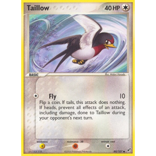 Taillow 80/107 EX Deoxys Common Pokemon Card NEAR MINT TCG