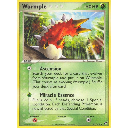 Wurmple 82/107 EX Deoxys Common Pokemon Card NEAR MINT TCG