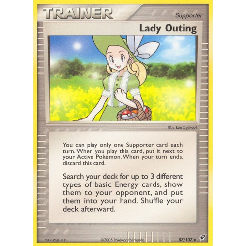 Lady Outing 87/107 EX Deoxys Uncommon Trainer Pokemon Card NEAR MINT TCG