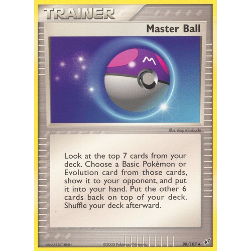 Master Ball 88/107 EX Deoxys Uncommon Trainer Pokemon Card NEAR MINT TCG