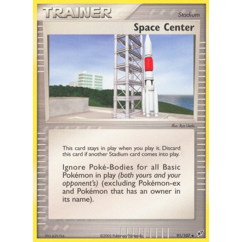 Space Center 91/107 EX Deoxys Uncommon Trainer Pokemon Card NEAR MINT TCG