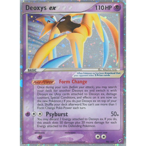 Deoxys EX 98/107 EX Deoxys Holo Ultra Rare Pokemon Card NEAR MINT TCG