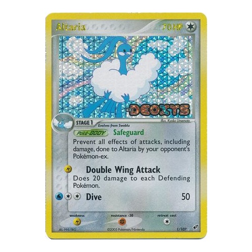 Altaria 1/107 EX Deoxys Reverse Holo Rare Pokemon Card NEAR MINT TCG