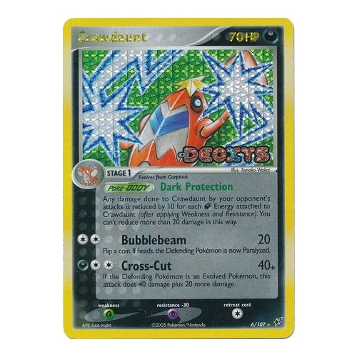 Crawdaunt 6/107 EX Deoxys Reverse Holo Rare Pokemon Card NEAR MINT TCG