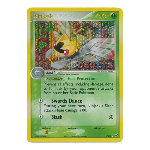 Ninjask 13/107 EX Deoxys Reverse Holo Rare Pokemon Card NEAR MINT TCG