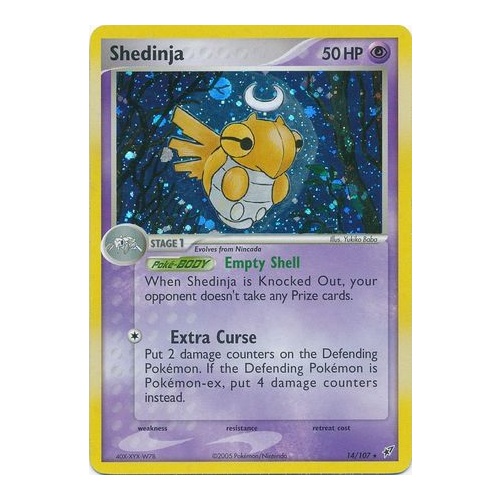 Shedinja 14/107 EX Deoxys Reverse Holo Rare Pokemon Card NEAR MINT TCG