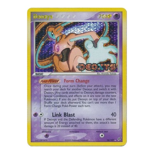 Deoxys 16/107 EX Deoxys Reverse Holo Rare Pokemon Card NEAR MINT TCG