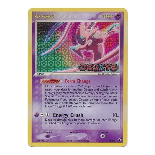 Deoxys 17/107 EX Deoxys Reverse Holo Rare Pokemon Card NEAR MINT TCG