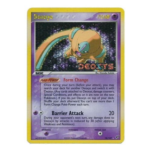 Deoxys 18/107 EX Deoxys Reverse Holo Rare Pokemon Card NEAR MINT TCG