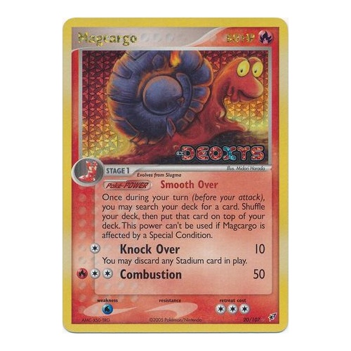 Magcargo 20/107 EX Deoxys Reverse Holo Rare Pokemon Card NEAR MINT TCG