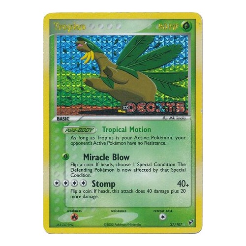 Tropius 27/107 EX Deoxys Reverse Holo Rare Pokemon Card NEAR MINT TCG
