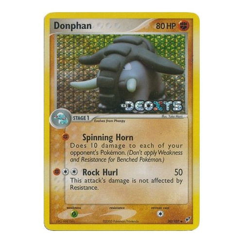 Donphan 30/107 EX Deoxys Reverse Holo Uncommon Pokemon Card NEAR MINT TCG