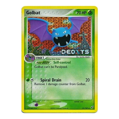 Golbat 31/107 EX Deoxys Reverse Holo Uncommon Pokemon Card NEAR MINT TCG