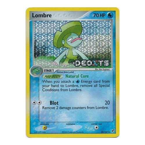 Lombre 34/107 EX Deoxys Reverse Holo Uncommon Pokemon Card NEAR MINT TCG