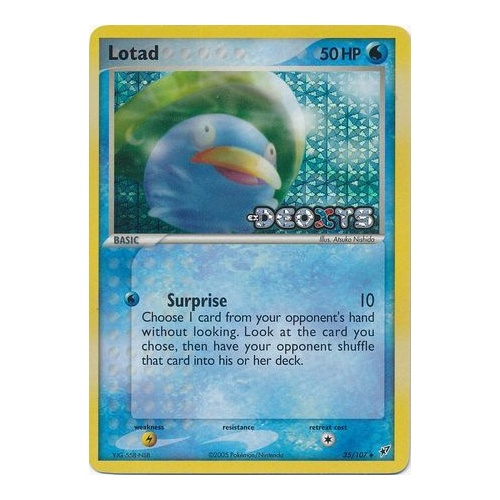 Lotad 35/107 EX Deoxys Reverse Holo Uncommon Pokemon Card NEAR MINT TCG