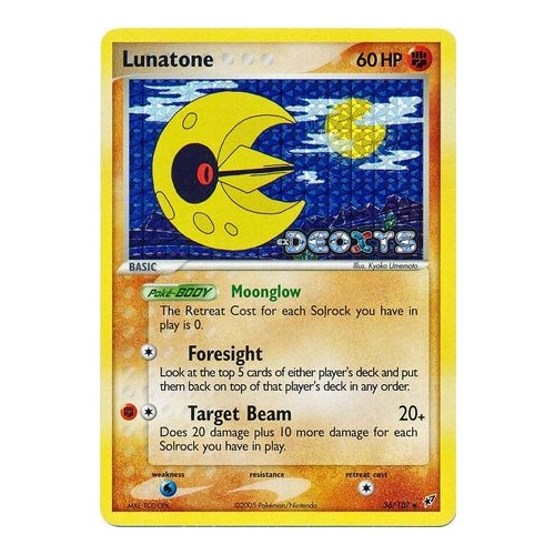 Lunatone 36/107 EX Deoxys Reverse Holo Uncommon Pokemon Card NEAR MINT TCG