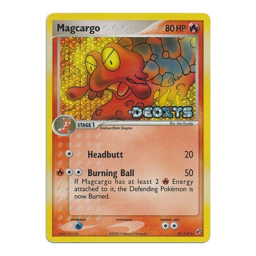 Magcargo 37/107 EX Deoxys Reverse Holo Uncommon Pokemon Card NEAR MINT TCG