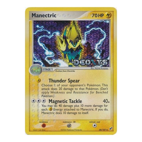 Manectric 38/107 EX Deoxys Reverse Holo Uncommon Pokemon Card NEAR MINT TCG
