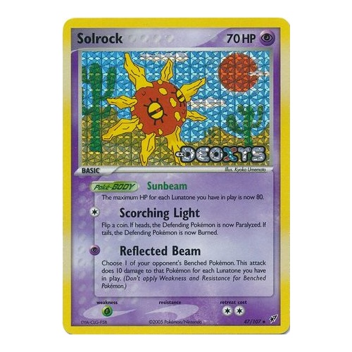 Solrock 47/107 EX Deoxys Reverse Holo Uncommon Pokemon Card NEAR MINT TCG