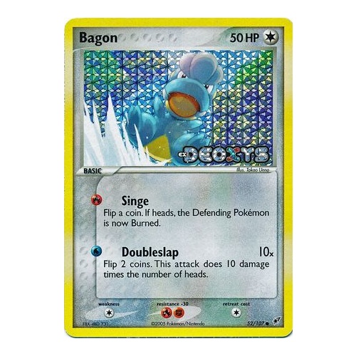Bagon 52/107 EX Deoxys Reverse Holo Common Pokemon Card NEAR MINT TCG