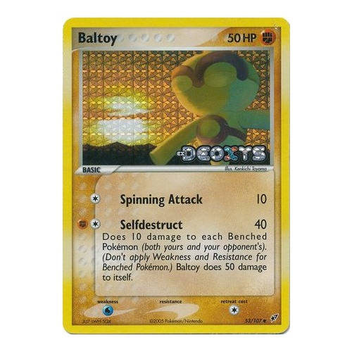 Baltoy 53/107 EX Deoxys Reverse Holo Common Pokemon Card NEAR MINT TCG