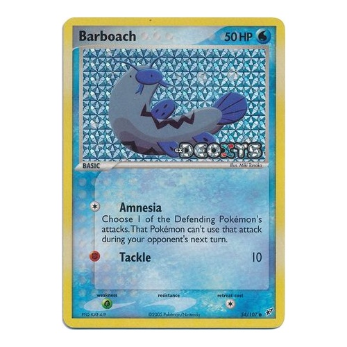 Barboach 54/107 EX Deoxys Reverse Holo Common Pokemon Card NEAR MINT TCG