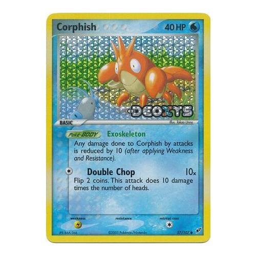 Corphish 57/107 EX Deoxys Reverse Holo Common Pokemon Card NEAR MINT TCG