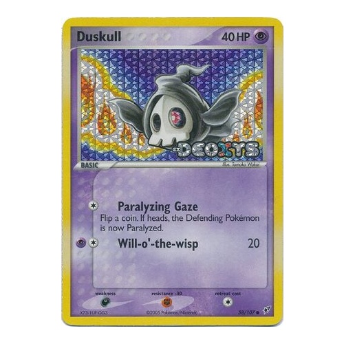 Duskull 58/107 EX Deoxys Reverse Holo Common Pokemon Card NEAR MINT TCG