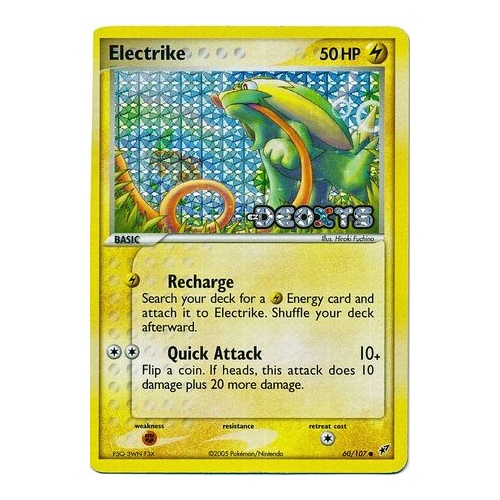 Electrike 60/107 EX Deoxys Reverse Holo Common Pokemon Card NEAR MINT TCG