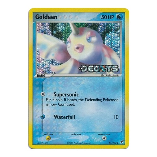 Goldeen 61/107 EX Deoxys Reverse Holo Common Pokemon Card NEAR MINT TCG