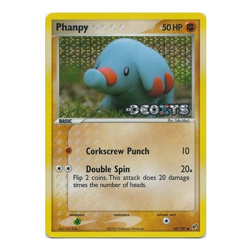 Phanpy 69/107 EX Deoxys Reverse Holo Common Pokemon Card NEAR MINT TCG