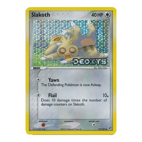 Slakoth 73/107 EX Deoxys Reverse Holo Common Pokemon Card NEAR MINT TCG