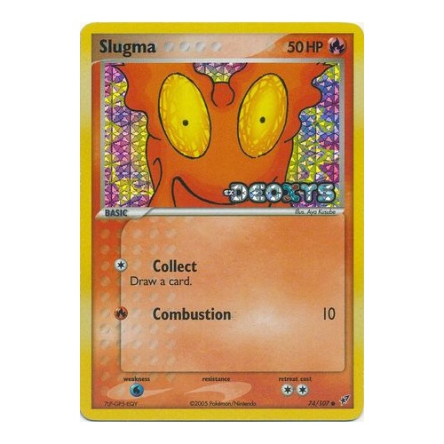 Slugma 74/107 EX Deoxys Reverse Holo Common Pokemon Card NEAR MINT TCG