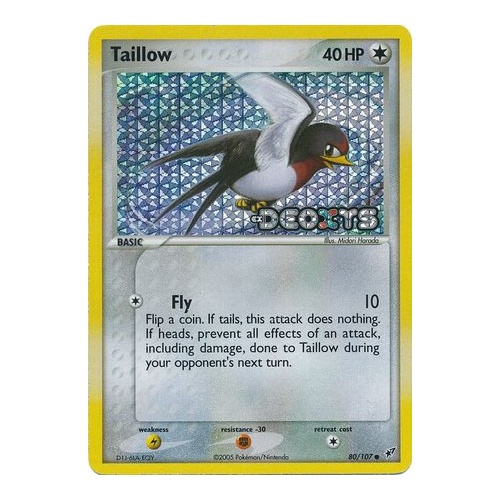 Taillow 80/107 EX Deoxys Reverse Holo Common Pokemon Card NEAR MINT TCG