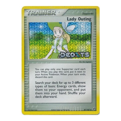 Lady Outing 87/107 EX Deoxys Reverse Holo Uncommon Trainer Pokemon Card NEAR MINT TCG