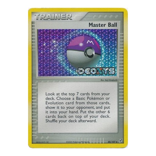 Master Ball 88/107 EX Deoxys Reverse Holo Uncommon Trainer Pokemon Card NEAR MINT TCG
