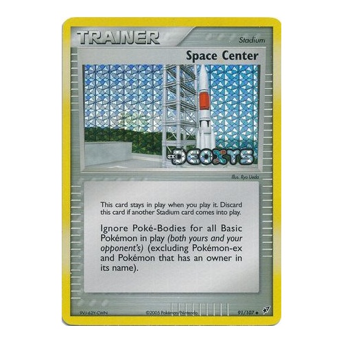 Space Center 91/107 EX Deoxys Reverse Holo Uncommon Trainer Pokemon Card NEAR MINT TCG