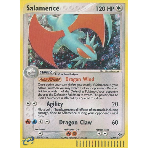 Salamence 10/97 EX Dragon Holo Rare Pokemon Card NEAR MINT TCG