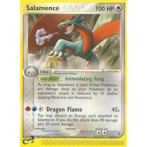 Salamence 19/97 EX Dragon Rare Pokemon Card NEAR MINT TCG